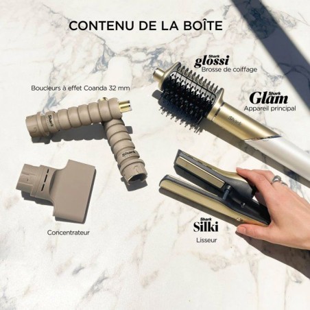 Multi-styler - SHARK - HD6041SEU - Seche, lisse, boucle et fait briller - 1400 W - 3 niveaux de chaleur - Air froid