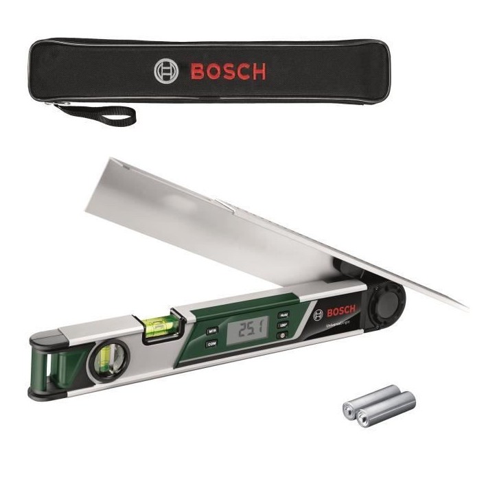 Bosch Mesureur d'angle UniversalAngle (mesure et transfert précis d'angles jusqu'a 220°, avec fonction de calcul intégrée) Bosch Mesureur d'angle UniversalAngle (mesure et transfert précis d'angles jusqu'a 220°, avec fonction de calcul intégrée)
