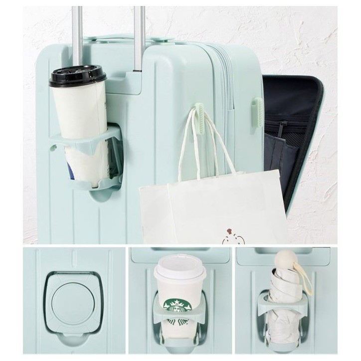 Valise cabine - SWISS FLY - Compartiment amovible - Compression sous vide avec pompe électrique - Bleu ciel