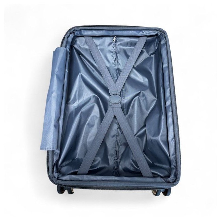 Valise cabine - SWISS FLY - Compartiment amovible - Compression sous vide avec pompe électrique - Bleu ciel