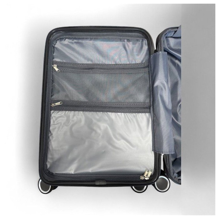 Valise cabine - SWISS FLY - Compartiment amovible - Compression sous vide avec pompe électrique - Bleu ciel