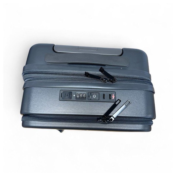 Valise cabine - SWISS FLY - Compartiment amovible - Compression sous vide avec pompe électrique - Saumon