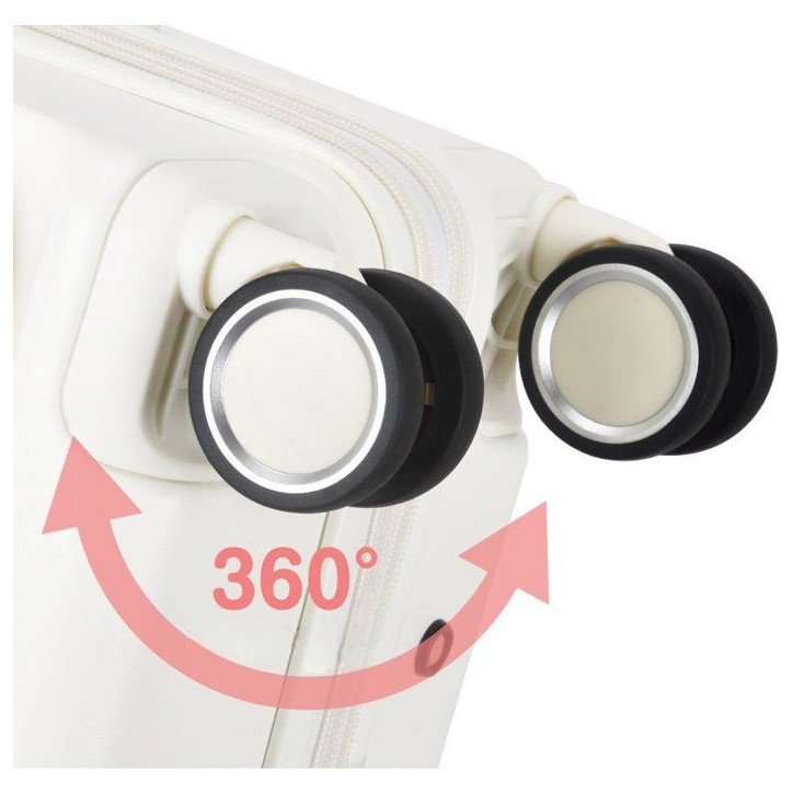 Valise cabine - SWISS FLY - Compartiment amovible - Compression sous vide avec pompe électrique - Blanc perle