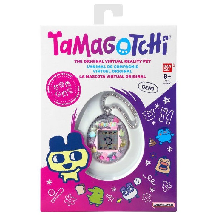 Tamagotchi - BANDAI - Original Colorful Boba - Animal virtuel - Interactif - Jeux intégrés