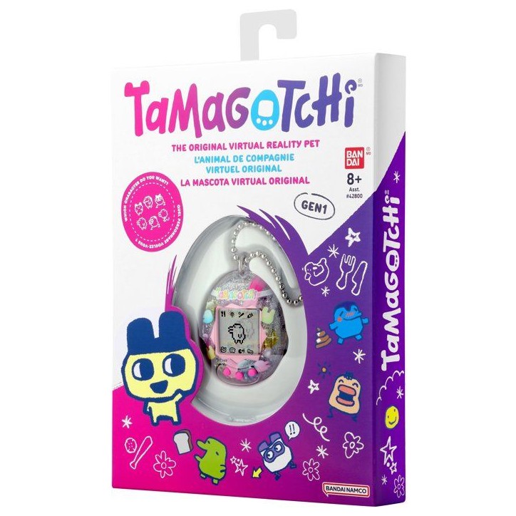 Tamagotchi - BANDAI - Original Colorful Boba - Animal virtuel - Interactif - Jeux intégrés