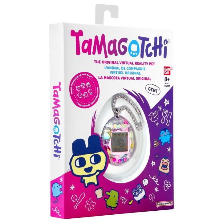 Tamagotchi - BANDAI - Original Colorful Boba - Animal virtuel - Interactif - Jeux intégrés