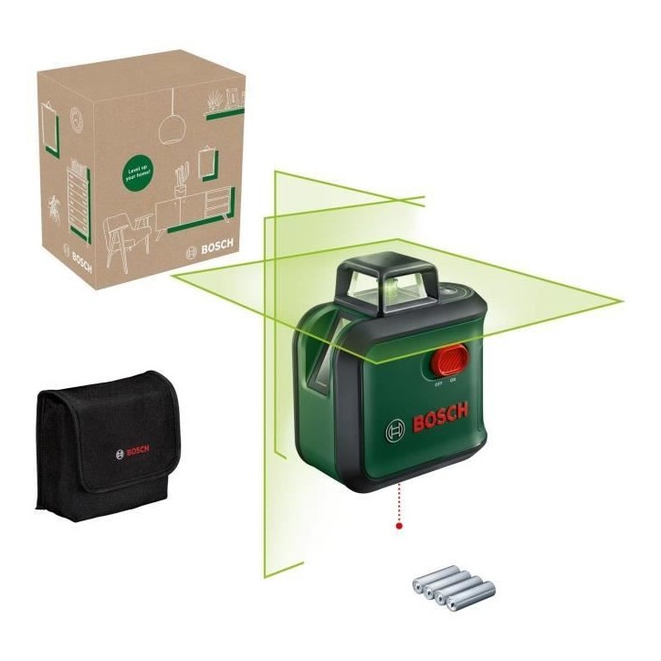 Laser lignes AdvancedLevel 360 de Bosch (3 laser lignes avec laser a 360° pour un alignement dans toute une piece, dans boît Laser lignes AdvancedLevel 360 de Bosch (3 laser lignes avec laser a 360° pour un alignement dans toute une piece, dans boît