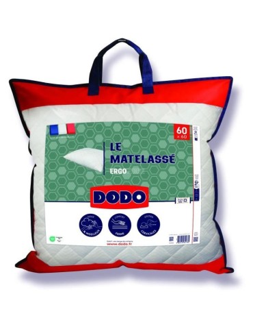 Oreiller Le Matelassé DODO - 60x60 cm - Soutien ferme - Taie déhoussable