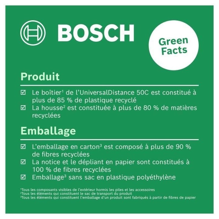 Bosch Télémetre laser UniversalDistance 50C (mesure précise de distances jusqu'a 50 m, connectivité Bluetooth) Bosch Télémetre laser UniversalDistance 50C (mesure précise de distances jusqu'a 50 m, connectivité Bluetooth)