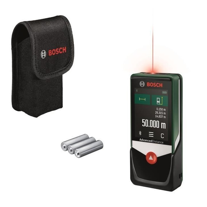 Bosch Télémetre laser AdvancedDistance 50C (mesure précise de la distance jusqu'a 50 metres, connectivité Bluetooth) Bosch Télémetre laser AdvancedDistance 50C (mesure précise de la distance jusqu'a 50 metres, connectivité Bluetooth)