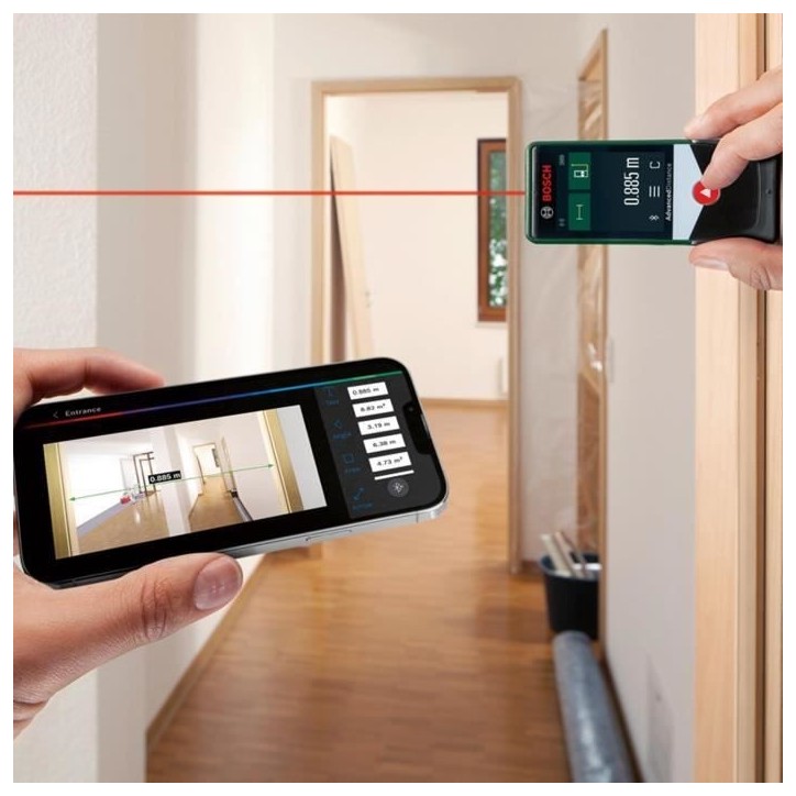 Bosch Télémetre laser AdvancedDistance 50C (mesure précise de la distance jusqu'a 50 metres, connectivité Bluetooth) Bosch Télémetre laser AdvancedDistance 50C (mesure précise de la distance jusqu'a 50 metres, connectivité Bluetooth)