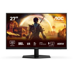 Écran PC Gamer - AOC - 27'' - QHD - 180Hz - 0,5ms - Dalle Fast VA - H