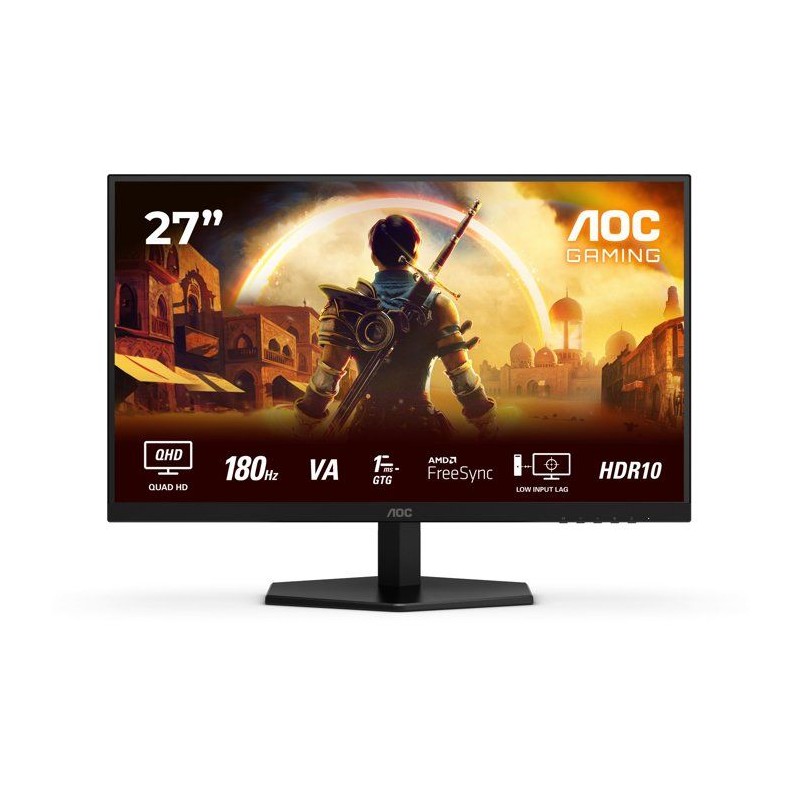 Écran PC Gamer - AOC - 27'' - QHD - 180Hz - 0,5ms - Dalle Fast VA - H