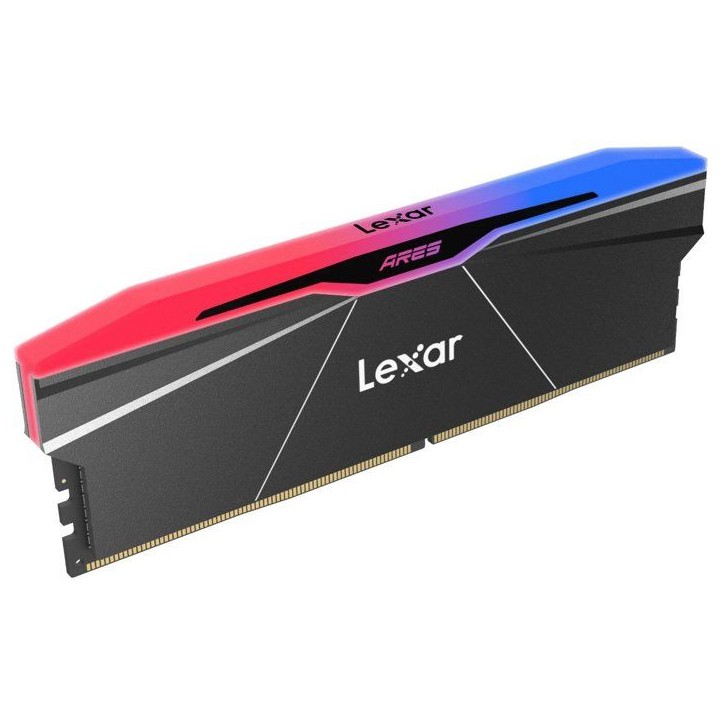 Barrette Mémoire - LEXAR Ares - DDR5 6000 - CL28 1.35 V - 32 Go (2x 16 Go) - Dissipateur thermique + RGB - Noir