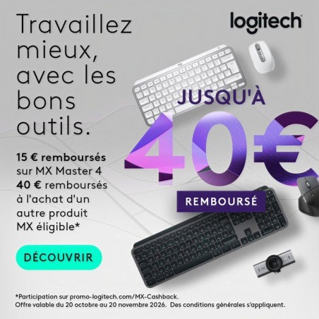 Souris sans fil - Logitech - MX Master 4 for Mac - Ergonomique - Blanche