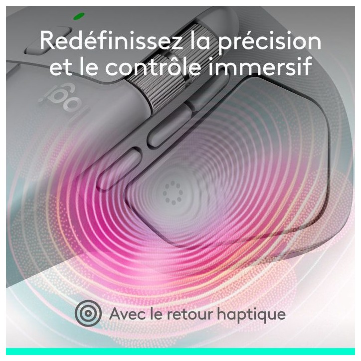 Souris sans fil - Logitech - MX Master 4 for Mac - Ergonomique - Blanche