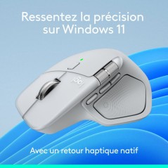 Souris sans fil - Logitech - MX Master 4 for Mac - Ergonomique - Blanc