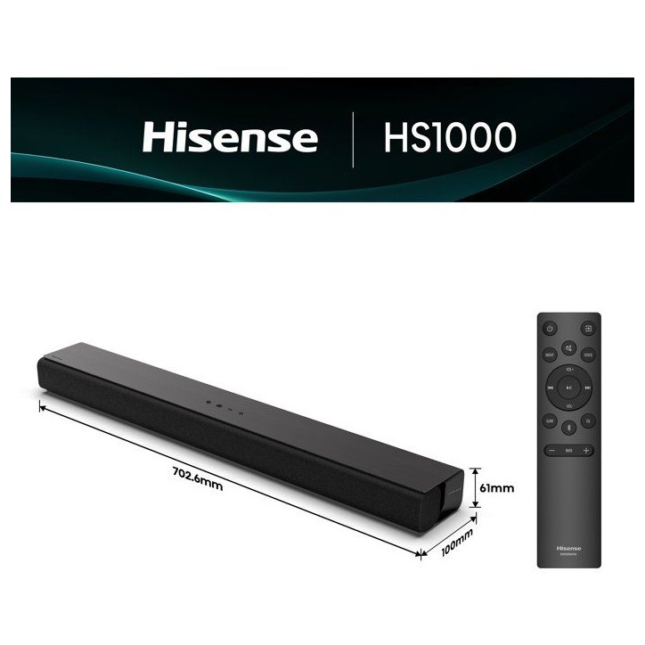 Barre de son - HISENSE - HS1000 - Dolby Atmos - Surround - Bluetooth Barre de son - HISENSE - HS1000 - Dolby Atmos - Surround - Bluetooth
