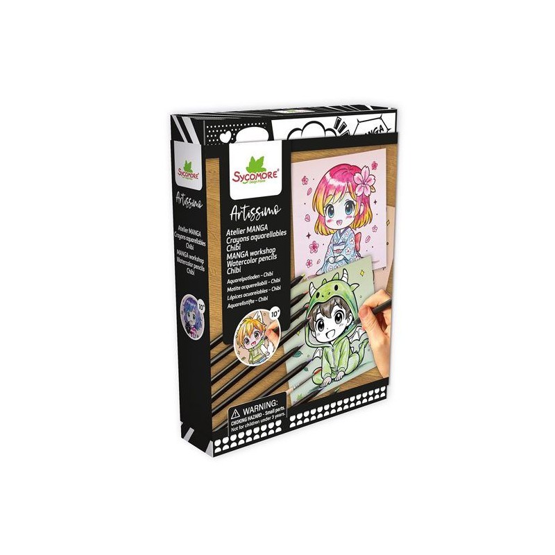 Atelier manga aquarellable - SYCOMORE - Chibi - Crayons aquarellables
