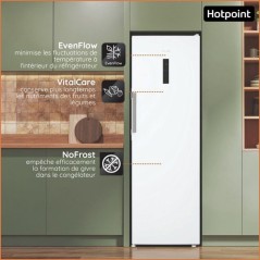 Réfrigérateur 1 porte - HOTPOINT - VitalCare - 365 L - 187 x 60 x 71