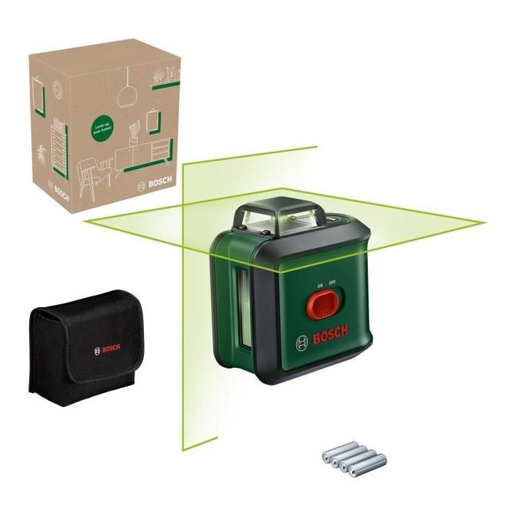 Laser lignes UniversalLevel 360 de Bosch (laser lignes vertical et horizontal avec laser a 360° pour un alignement dans toute Laser lignes UniversalLevel 360 de Bosch (laser lignes vertical et horizontal avec laser a 360° pour un alignement dans toute