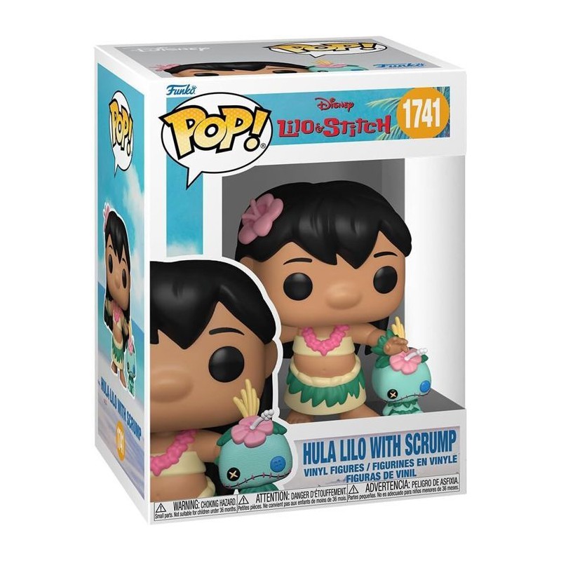 Figurine Funko Pop! Disney Lilo & Stitch & Buddy - Lilo Hula avec Scru