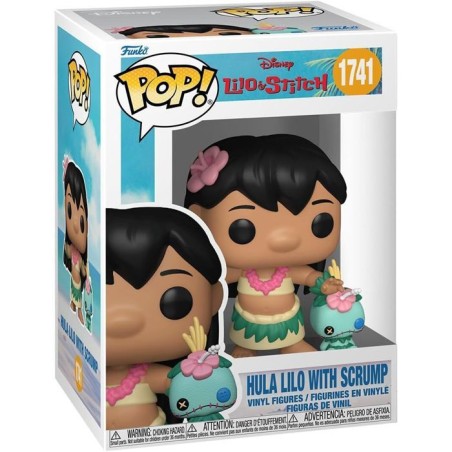 Figurine Funko Pop! Disney Lilo & Stitch & Buddy - Lilo Hula avec Scru