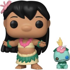 Figurine Funko Pop! Disney Lilo & Stitch & Buddy - Lilo Hula avec Scru