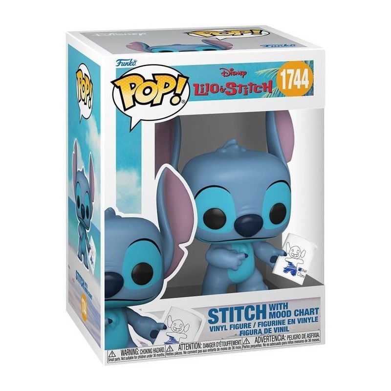Figurine Funko Pop! Disney Lilo & Stitch - Stitch avec illustration de