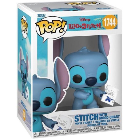 Figurine Funko Pop! Disney Lilo & Stitch - Stitch avec illustration de
