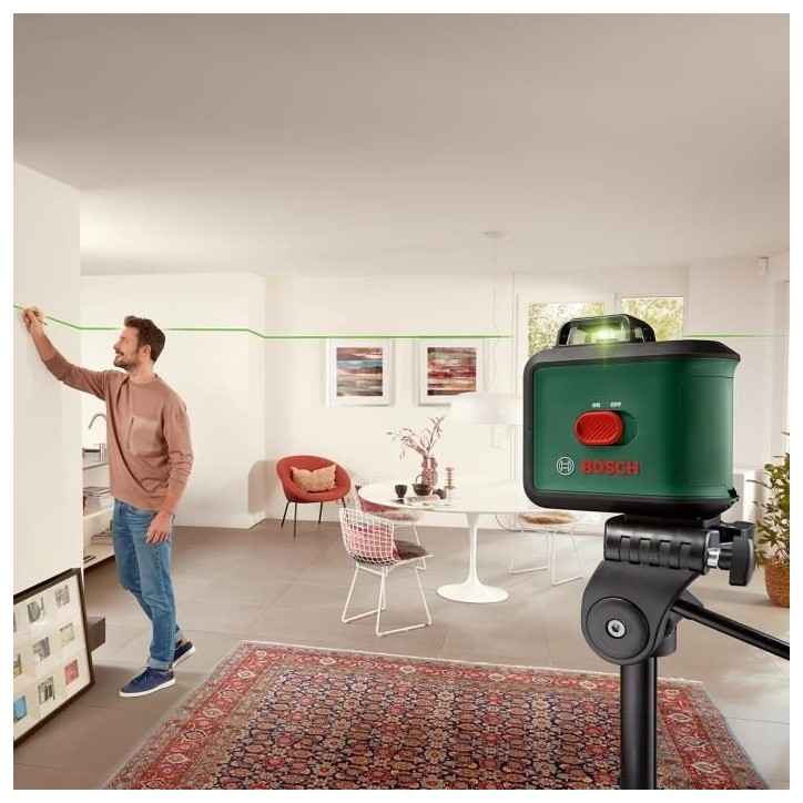 Laser lignes UniversalLevel 360 de Bosch (laser lignes vertical et horizontal avec laser a 360° pour un alignement dans toute Laser lignes UniversalLevel 360 de Bosch (laser lignes vertical et horizontal avec laser a 360° pour un alignement dans toute