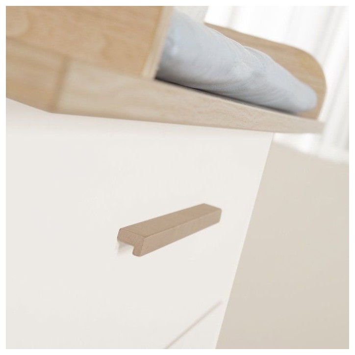 Chambre bébé duo - ROBA - Noah - Lit cododo 70x140 + Commode a langer évolutive - Blanc/Chene Chambre bébé duo - ROBA - Noah - Lit cododo 70x140 + Commode a langer évolutive - Blanc/Chene