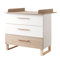 Commode a langer - ROBA - Noah - 3 tiroirs a sortie totale - Plan a la