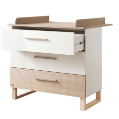 Commode a langer - ROBA - Noah - 3 tiroirs a sortie totale - Plan a la