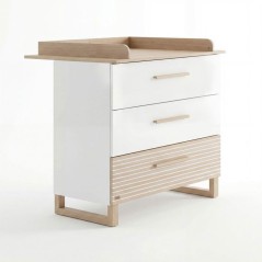 Commode a langer - ROBA - Noah - 3 tiroirs a sortie totale - Plan a la