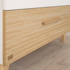 Commode a langer - ROBA - Theo - 3 tiroirs - Plan amovible - Blanc / C