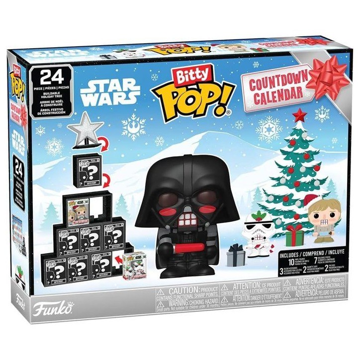 Figurine Funko Pop! Calendrier de l'Avent - Star Wars Bitty Pop! - 24 mini figurines en vinyle