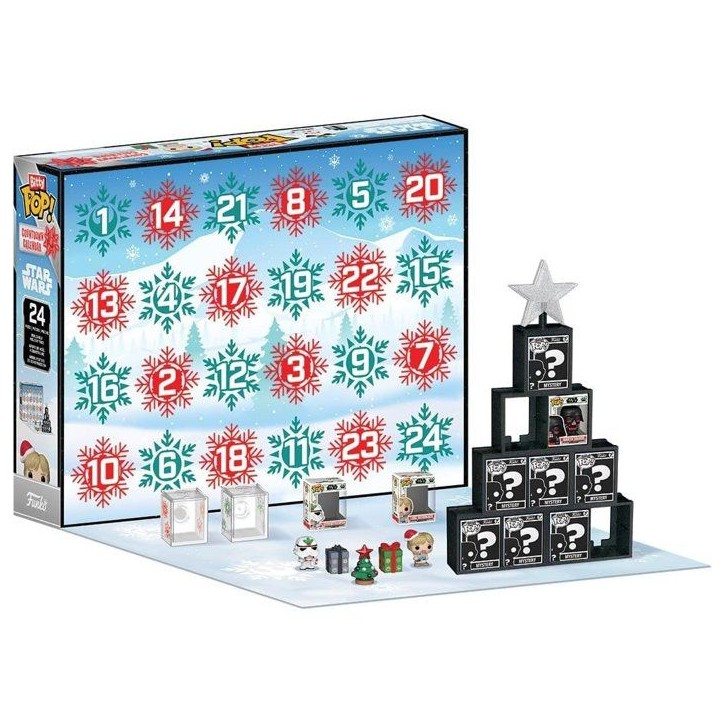 Figurine Funko Pop! Calendrier de l'Avent - Star Wars Bitty Pop! - 24 mini figurines en vinyle