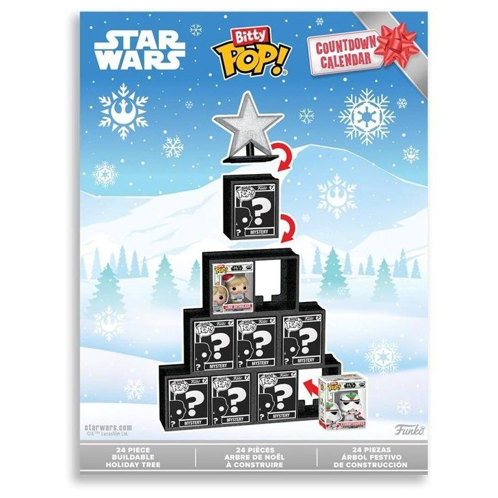 Figurine Funko Pop! Calendrier de l'Avent - Star Wars Bitty Pop! - 24 mini figurines en vinyle