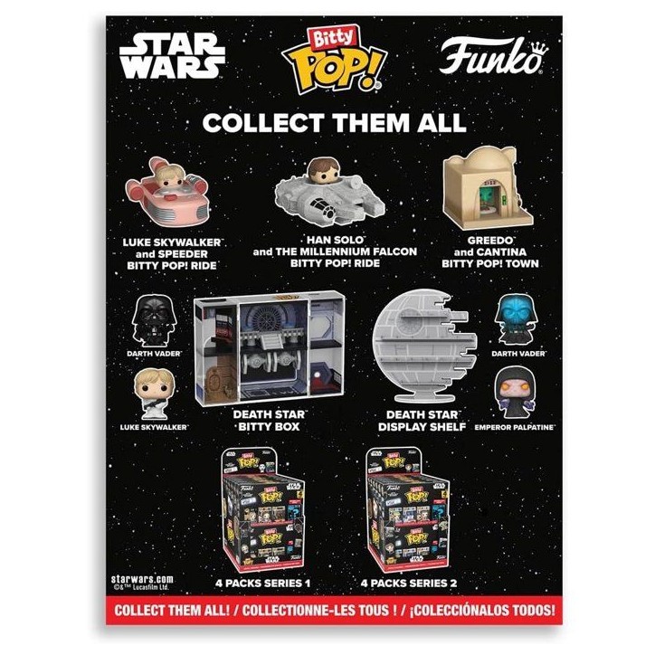 Figurine Funko Pop! Calendrier de l'Avent - Star Wars Bitty Pop! - 24 mini figurines en vinyle