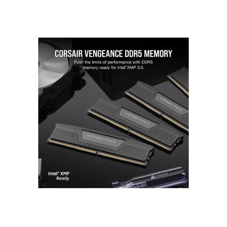 Barrette mémoire - CORSAIR - Vengeance CMK16GX5M2B5600Z40 - 16 Go (2x8 Go) - DDR5 - 5600 MHz - CAS 40 - Gris - XMP - EXPO Barrette mémoire - CORSAIR - Vengeance CMK16GX5M2B5600Z40 - 16 Go (2x8 Go) - DDR5 - 5600 MHz - CAS 40 - Gris - XMP - EXPO