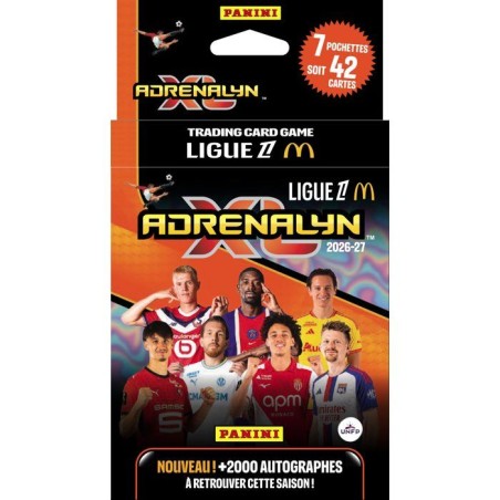 Cartes a collectionner - PANINI - Adrenalyn XL Ligue 1 McDonald's 2026-2027 - Blister 7 pochettes - 42 cartes