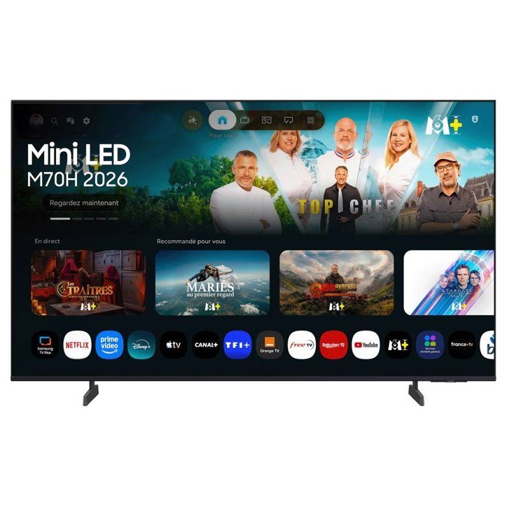 Samsung 75M70H - TV MiniLED 75 (190 cm) - 4K UHD 3840 x 2160 - Smart TV - Gaming Hub - 3xHDMI - WiFi Samsung 75M70H - TV MiniLED 75 (190 cm) - 4K UHD 3840 x 2160 - Smart TV - Gaming Hub - 3xHDMI - WiFi