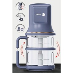 Hachoir électrique - FAGOR - FGH4487 - Double bol 1 L - 450 W - 2 vit