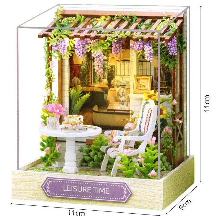 Book Nook - Kit DIY a construire Maquette 3D Serre Livre - Leisure Time Creanook - 11 x 9 x 11 cm Book Nook - Kit DIY a construire Maquette 3D Serre Livre - Leisure Time Creanook - 11 x 9 x 11 cm