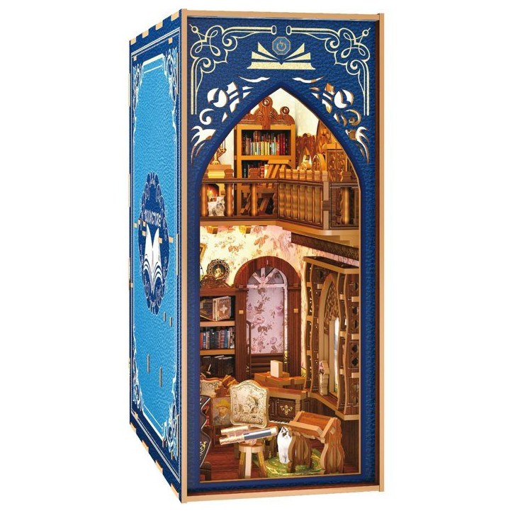 Book Nook - Kit DIY a construire Maquette 3D Serre Livre - Vieille librairie Nookland - 10 x 18 x 23 cm Book Nook - Kit DIY a construire Maquette 3D Serre Livre - Vieille librairie Nookland - 10 x 18 x 23 cm