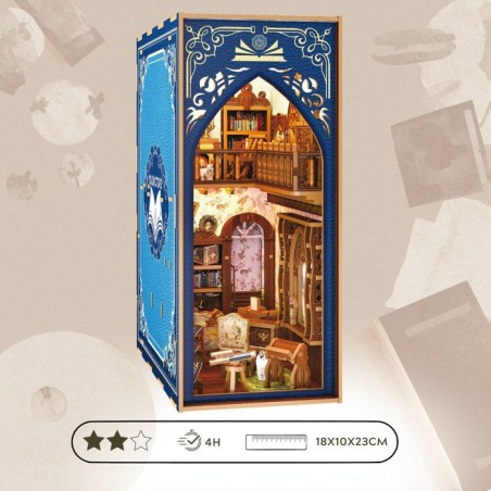 Book Nook - Kit DIY a construire Maquette 3D Serre Livre - Vieille librairie Nookland - 10 x 18 x 23 cm