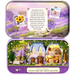 Book Nook - Kit DIY a construire Maquette 3D Serre Livre - Lavande Box