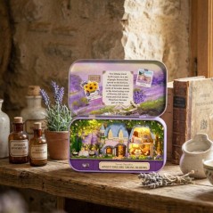Book Nook - Kit DIY a construire Maquette 3D Serre Livre - Lavande Box