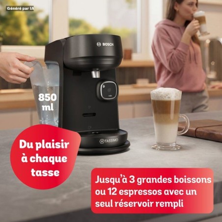Machine a cafe multi-boissons - BOSCH TASSIMO - T17 Harmony TAS172B noir - 0,85l - 1400W - fonction IntensityBoost